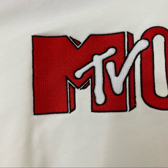 Moschino x H&M x MTV White Logo Hooded Sweatshirt - Picture 3 of 5